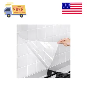 Clear Contact Paper, Protection for Kitchen Backsplash Tiles, Cabinets, Walls, and Shelves (15.7X78.7 Inches)