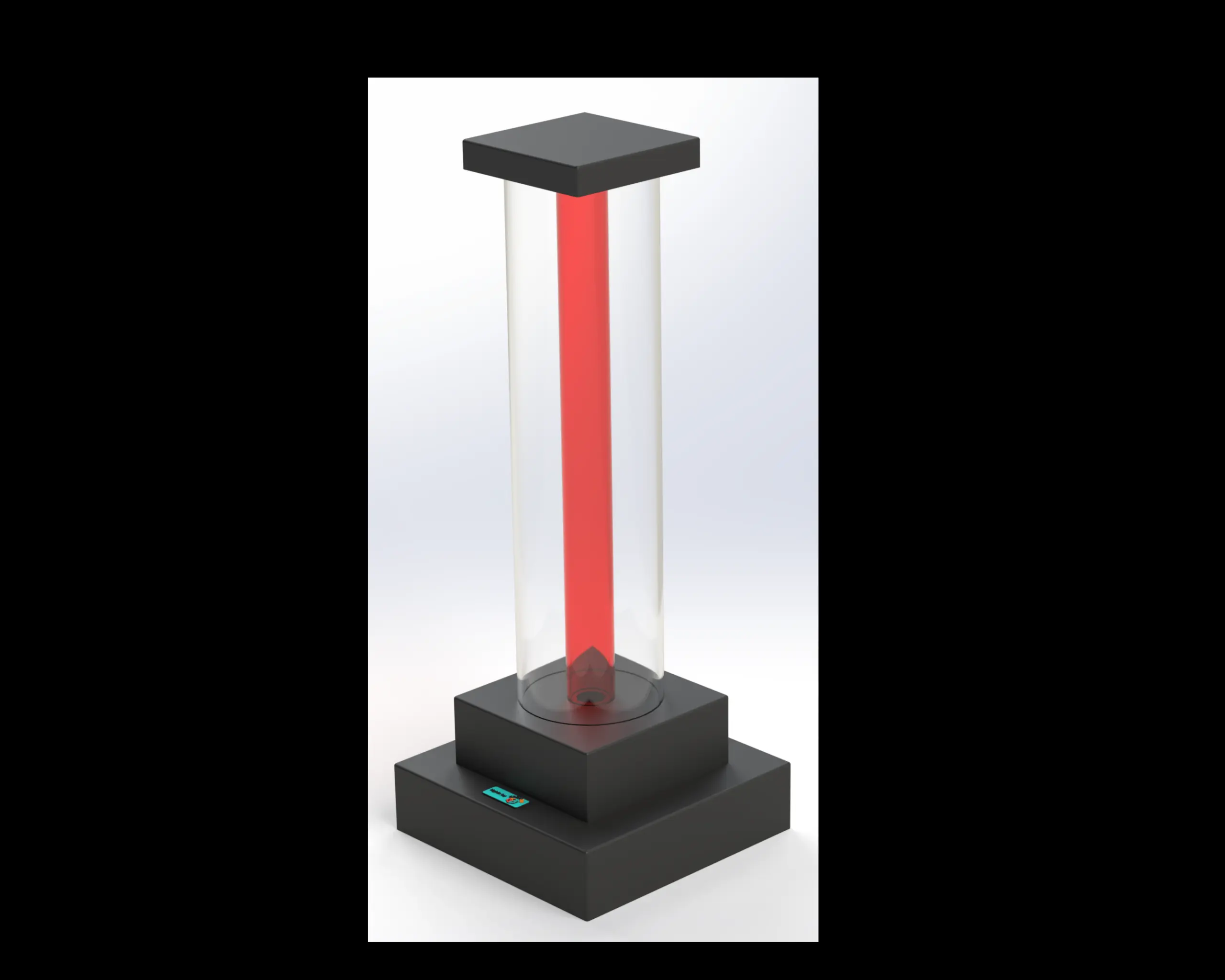 2’ Square Fillable Colored Tube Table LED Light