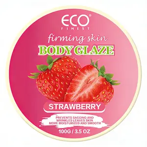 Strawberry Body Glaze Scrub 100g | Exfoliating, Hydrating & Moisturizing Body Cream, Smooths & Softens Dry Skin for a Natural Radiant Glow