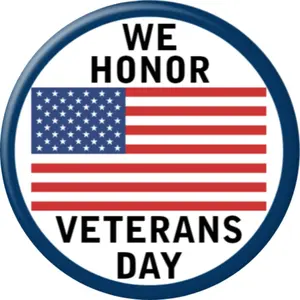 Angel Buttons 2.25 inch pin-back button Veterans Day