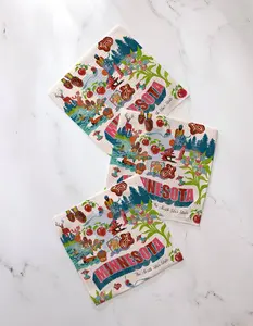 Greetings From Minnesota Dishcloth | Geometry