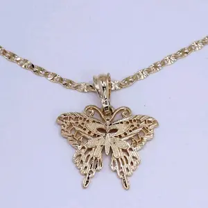 butterfly necklace regular style Gold-plated