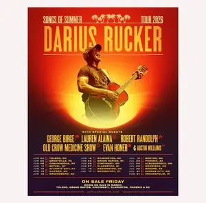 Darius Rucker announces 2026 Songs of Summer Tour Poster