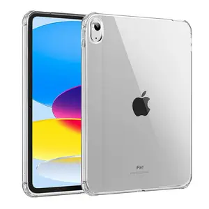 Transparent Tpu Case for iPad Air4/5/6/7, Full Edge Protection, Shockproof, Clear Silicone Cover, Compatible with Apple Pencil