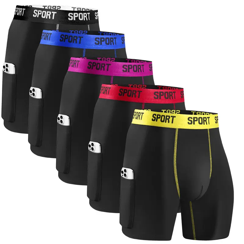Men's 5-Pack Mid Waist 100% Cotton Seamless Slim Fit Athletic Boxer Briefs, Moisture Wicking Underwear, Breathable Activewear for Workouts & All-Day Wear, Plus Size (Holiday, Children's Day Pick)