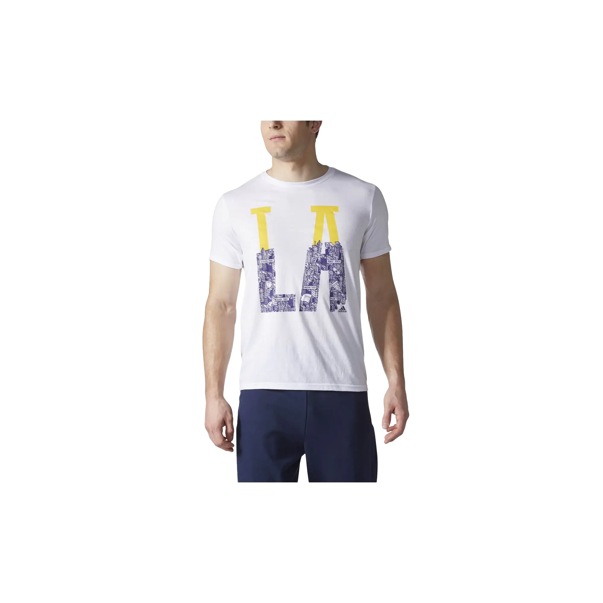 Los Angeles Training T-Shirt "White / Sunshine / Purple" BP7736