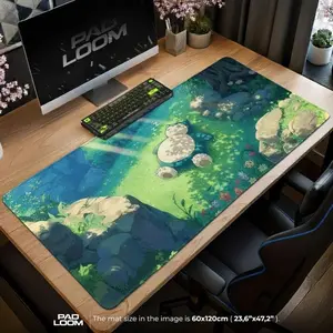 Snorlax Pok�mon Desk Mat, Forest Gaming Mousepad, Anime Desk Setup