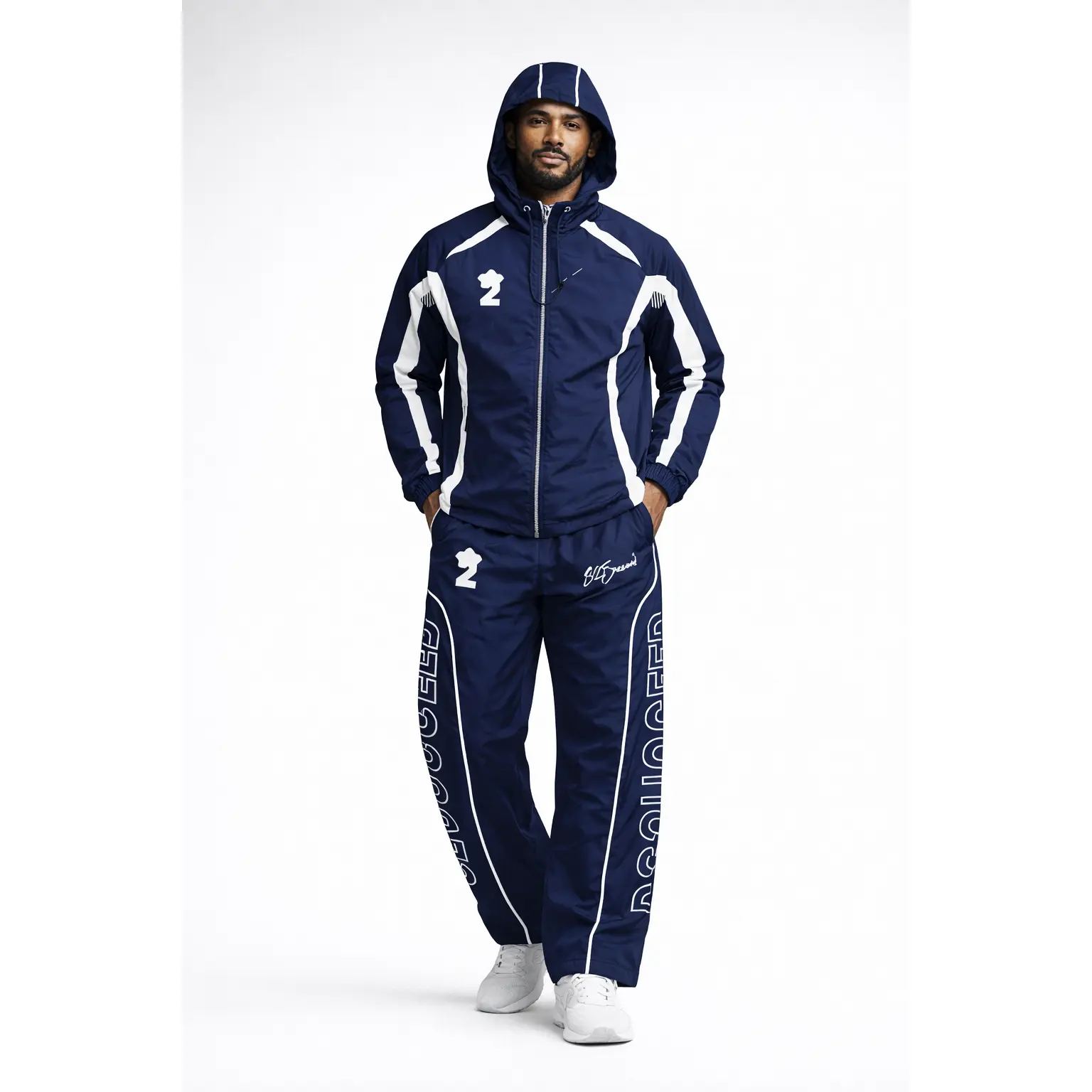 Believe2Succeed Performance Tracksuit – NAVY BLUE (PRE-ORDER)