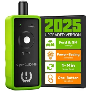 [Only Ford/GM] VXDAS Super GL50448 2-in-1 TPMS Relearn Tool for GM & Ford Green Edition Tire Sensor Reset Tool | One-Switch Activation for Chevy, Buick, GMC, Ford, Lincoln, Mazda