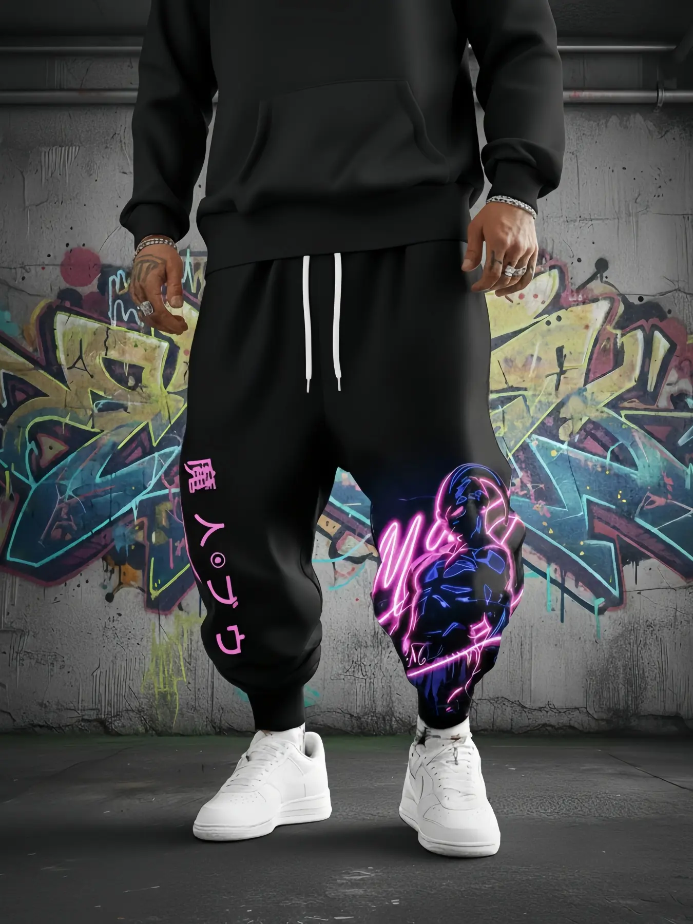 Men's Buu Print Joggers with Deep Pockets, Women's Stylish Skinny Jogger Pants, High Quality Fitted Sweatpants for Fitness & Casual Wear, Casual Athletic Jogging