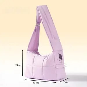 Pet Sling Carrier for Dog & Cat, Comfortable Lightweight Breathable Travel Bag, Hands-Free Shoulder Carrier for Small Medium Pets