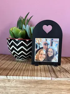 Custom Photo Magnet Frame (Heart): Includes one (1) 2"x2" Personalized Magnet