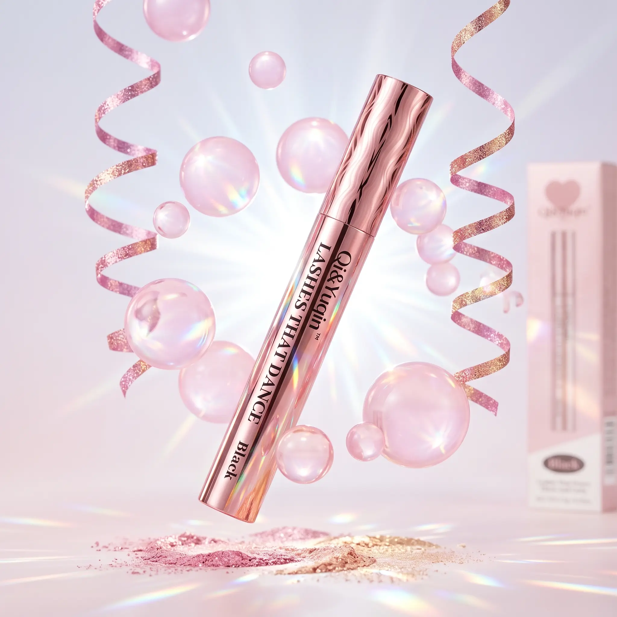 Qi & Yuqin Qiyuqin Thick Curled Mascara | Can be used for dating, fitness, seaside, and parties | Thick, slender and curled | Waterproof and anti-smudge