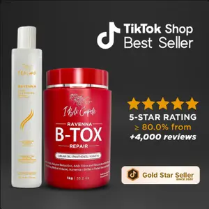 I Belli Capelli Ravenna B-Tox Repair Hair Mask Kit 1kg + Anti-Residue Shampoo | Keratin Argan Oil Frizz Control | Professional Treatment for Damaged Dry Curly Hair Organic Hair Growth Hydrating