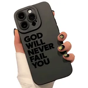 Black phone case for iPhone 15 14 13 12 11 X Xs Xr Xsmax 7 8 7Plus 8Plus Pro Max Plus series models with precise holes - inspiring slogan phone case