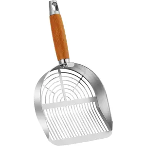 Lovely Caves Dual Width Stainless Steel Cat Litter Scoop, Large