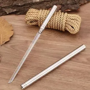 LZDJTQ Mini Straight Stainless Steel Meat Knife 1 Piece Set with Blade and Handle, Durable Steak Knife, 1 Count Sheath, Thickened for Various Kitchen Uses Cutting Utensils Perfect for Picnic