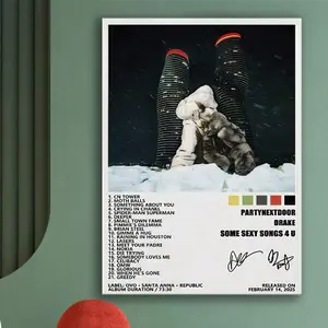 Poster Drake Poster Poster Some Y Songs 4 U Music Album Cover Poster. Great Idea For New Year, Thanksgiving Day, Christmas, Perfect Art For Room Decor, Kitchen Decor, Living Room Painting, Halloween Decor, Bathroom Decor, Home Decor