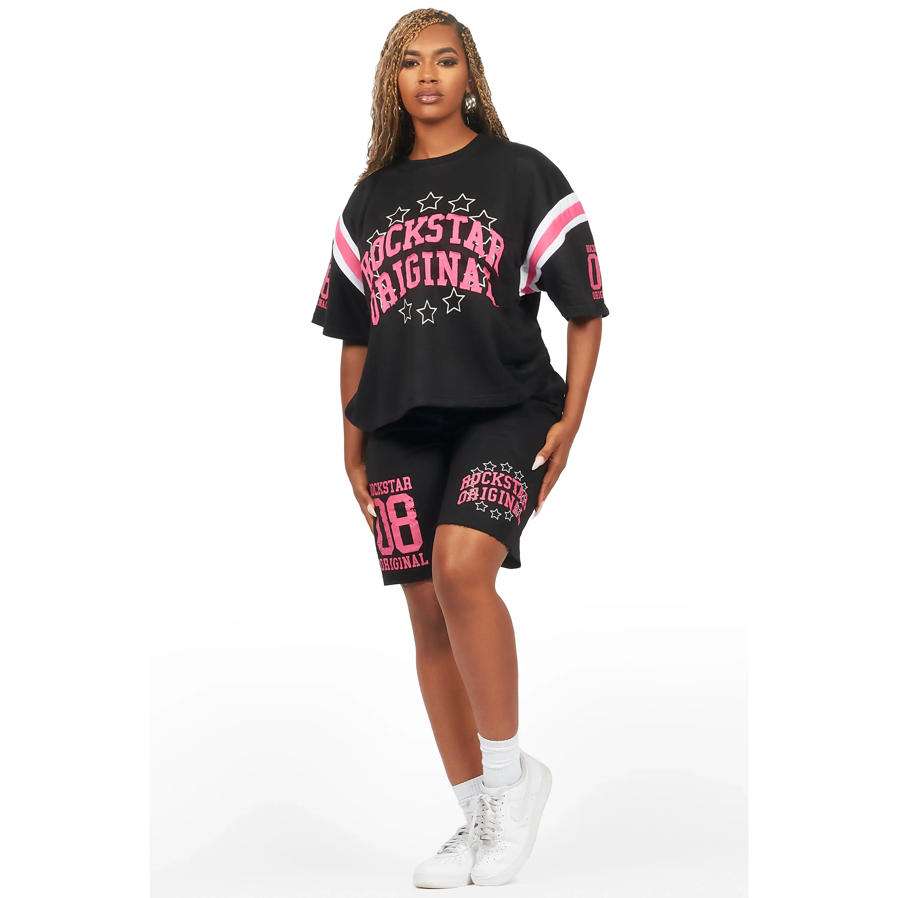 Ronnica Black T-Shirt Short Set