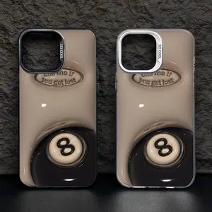 B406 Billiards 3D Slogan Phone Cases for IPhone 16/15/14/13/12/11/Plus/Pro/Pro Max series