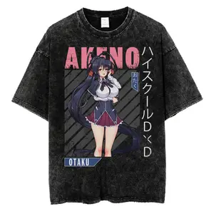 Akeno Himejima T-Shirt, High School DxD Shirt, Classic Fan Anime Shirt, Graphic Washed Style, Graphic Tee