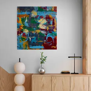 Dynamic Tapestry - Acrylic Abstract Wall Art original Canvas Wall Art Abstract Painting Decor Artistic Ornaments Decoration Room Nature Gift Poster Print