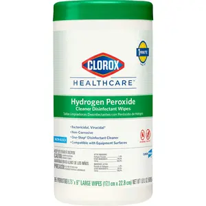 Healthcare Hydrogen Peroxide Wipes, Multipurpose Disinfectant Cleaner, Easy to Use, 95 Count Tub, Suitable for Various Surfaces