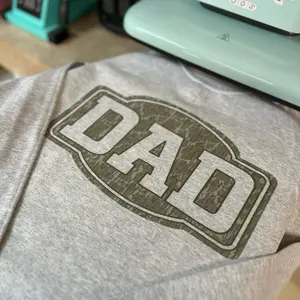 Dad Old School Camo Oversized Print Crewneck Sweatshirt