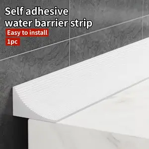 2meters Self-Adhesive Waterproof Anti Leak Strip, Adhesive Waterproof Tape, Shower Dry and Wet Separation Sealing Strip, Kitchen Countertop Edges Protection Strip, Flexible Barrier for Ground Surfaces, Easy to Install