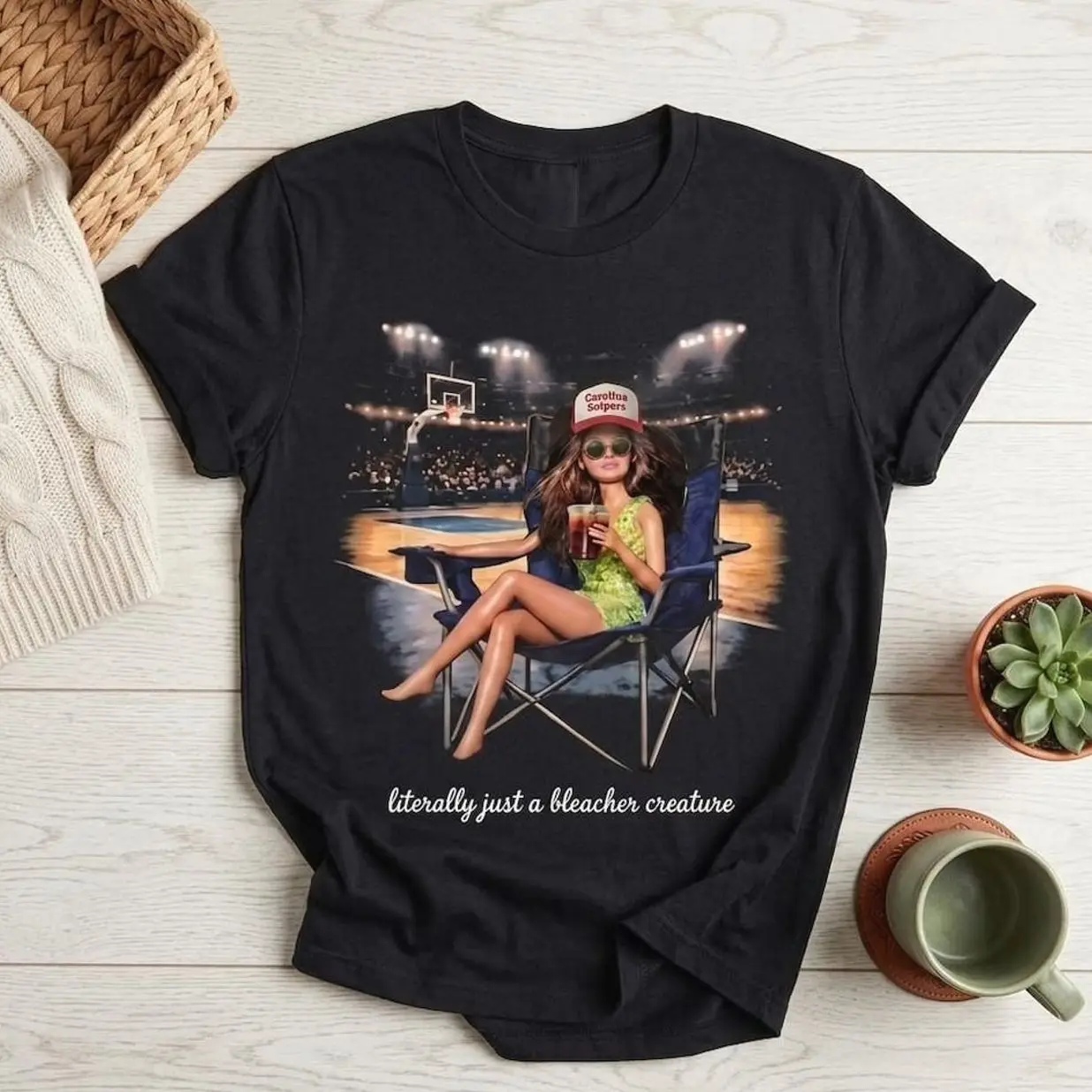 Literally Just a Bleacher Creature Shirt, Funny Dollface Basketball Mom Tee, Sports Mom Shirt, Game Day Shirt, Stadium Outfit, Summer Tee FP4