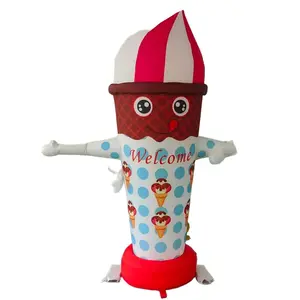8.5ft Giant Inflatable Air Dancer Ice Cream Man Waving Arm Advertising Balloon for Outdoor Business Store (without  blower)