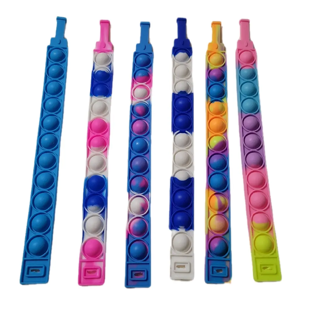 Space theme Pop-it fidget rubber bracelet