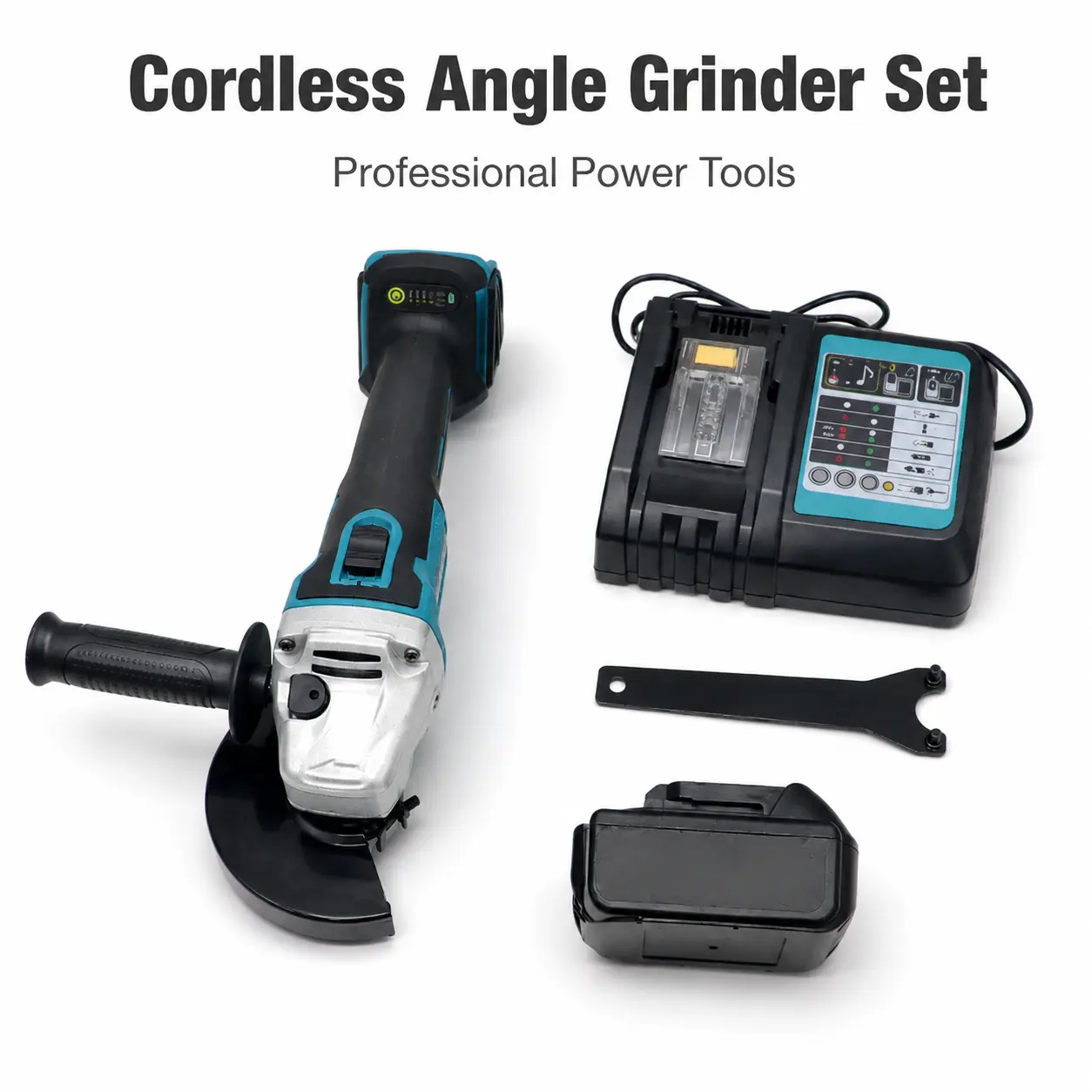Makita DGA404 125mm Angle Grinder - M10 Thread, 10000 RPM, Metal & Stone Cutting Tool, Hex Impact Driver Accessory