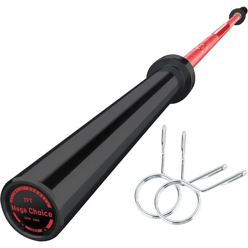 7FT/4 ft Home Gym Barbell Bar – 700LB/1500LB/500LB Capacity, Anti-Slip Knurling, Solid Steel, for Weightlifting, Strength Training