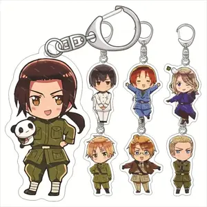 Hetalia Axis Powers Acrylic Keychain Figures Ludwig, Wang, Yao, Ivan, Braginsky, Francis Keyrings Fans Jewelry Gift New, Kawaii Bag Accessory, Cool Collectible Gift for Fans