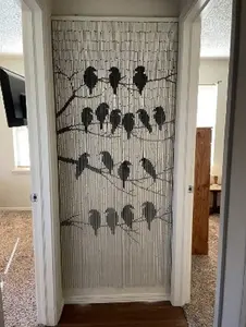 Birds on branch Beaded Curtain Doorway Window Hanging Room Dividers Wall Decor
