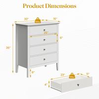 4 Drawers-White