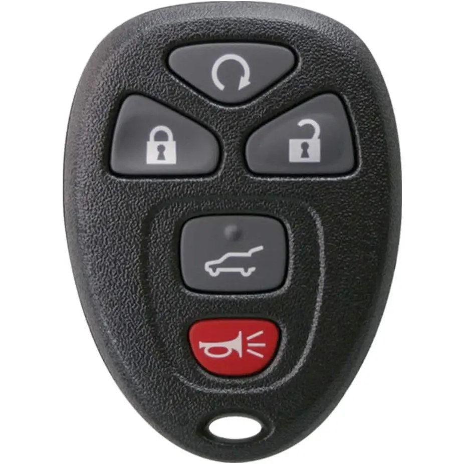 5-Button Keyless Entry Remote Start Car Key Fob Replacement - Vehicle Accessories for Select Cadillac, Chevrolet, Buick, GMC, Saturn