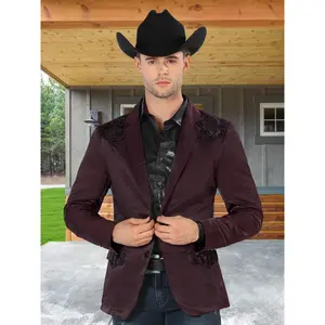 Saco MONTERO Bordado Para Caballero Slim Fit Estilo MT-2178