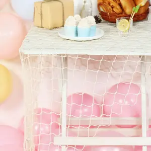 Cotton Fish Net 5ftx5ft Natural - Decorative Mesh With Ties for Coastal Themes & Crafts