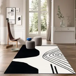 Luxury Vintage Patterned Velvet Carpet, Soft Comfortable Home Decor Rug, Modern Indoor Rug, Home Decorative Rugs, Living Room Sofa Mat, Bedroom Bedside Rug, Multi-Scene Use, Geometric Pattern Rug, merry Christmas、let it snow