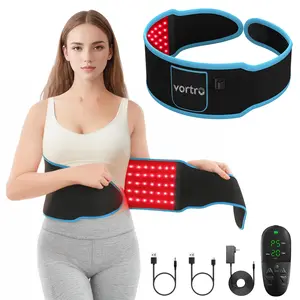 VORTRO Red Light Therapy Lamp,Portable Infrared Red LightTherapy Belt with 150 Upgraded 3 in 1 LED Beads, 660nm& 850nm Red Light Therapy for Body Waist Back Knees Shoulder Legs,for Full-Body Pain Relief / Muscle Recovery/Scar Reduction