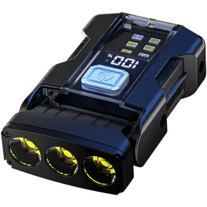 Portable Mini LED Flashlight, Multifunctional Hat Clip Light, Rotatable Magnetic Mini Work Light, Keychain Light for Camping & Hiking, Led Rechargeable Flashlights