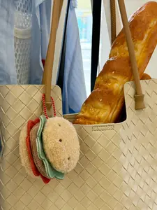 Cute Dessert Cartoon Plush Burger Cherry Cake Sandwich Ice Cream Food Doll Keychain Backpack Pendant Wallet Accessory Gift