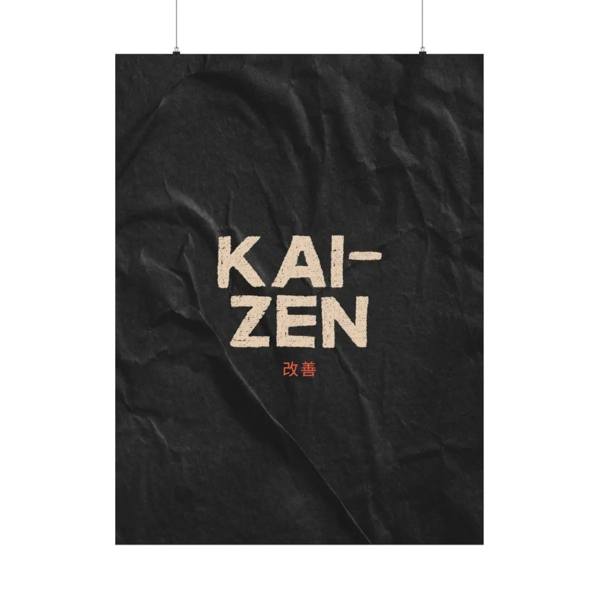 Kaizen Philosophy Art Poster - Continuous Improvement Motivation - Japanese Inspired Decor