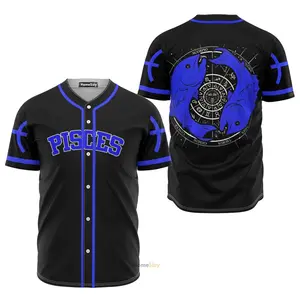 Stunning Pisces Zodiac Star Chart Z02 - Baseball Jersey Jersey Shirt