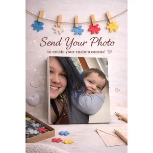 Personal Photo Canvas Stretched Matte Wall Art | Custom Family Portrait