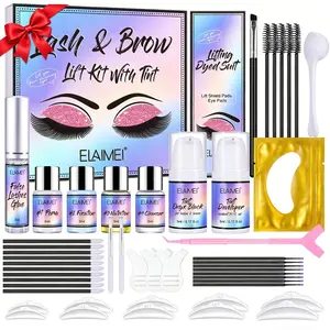 ELAIMEI Eyelash Curling, Perming, and Tinting Kit: A complete DIY set with Eyelash Bond Glue that gives you long-lasting curled lashes. Achieve the “sunflower lash” look right at home—even beginners can get great results with ease. Cosmetic