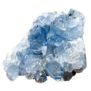 Hand Polished 496G Natural Blue Celestite Geode Quartz Crystals Mineral Specimen, Fengshui Healing Home Decor, Mother's Day Gift Item meaningful
