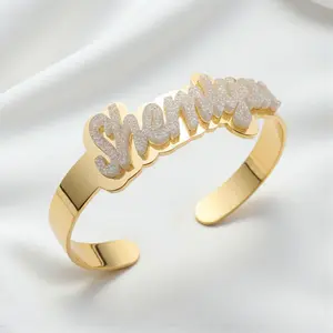 The Crystaluxe Iced Name Cuff